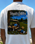 somewhere on the green T-shirt